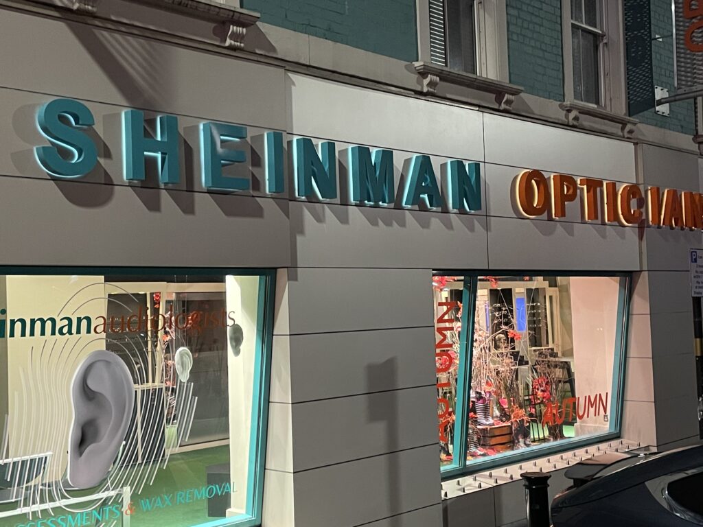 Sheinman Opticians Sign